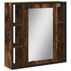 vidaXL Koupelnov&aacute; skř&iacute;ňka se zrcadlem kouřov&yacute; dub 60x16x60 cm kompozit