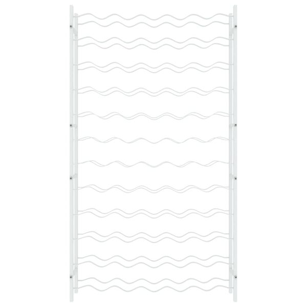 vidaXL Stojan na v&iacute;no na 72 lahv&iacute; b&iacute;l&yacute; kov