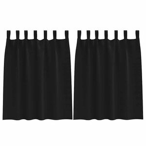 vidaXL Z&aacute;věsy na zatemněn&iacute; s kroužky 2 pcs Čern&aacute; 140 x 140 cm