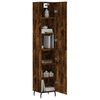 vidaXL Skř&iacute;ň highboard kouřov&yacute; dub 34,5 x 34 x 180 cm kompozitn&iacute; dřevo