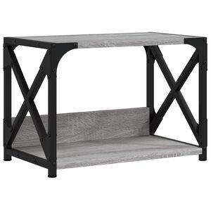 vidaXL Stojan na tisk&aacute;rnu 2patrov&yacute; &scaron;ed&yacute; sonoma 44x26x31,5 cm kompozit