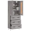 vidaXL Skř&iacute;ň highboard &scaron;ed&aacute; sonoma 69,5 x 34 x 180 cm kompozitn&iacute; dřevo