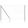 vidaXL Plotový sloupek. Zelená 50 x 1,6 m (50 mm síť) Ocel a PVC