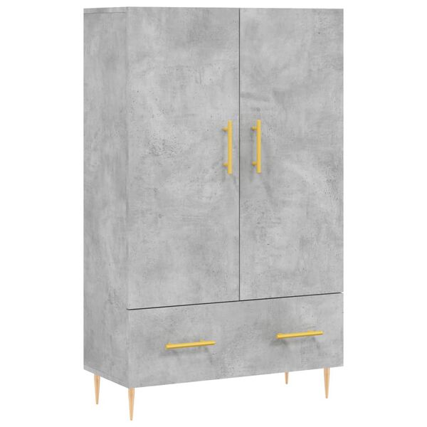 vidaXL Skř&iacute;ň highboard betonově &scaron;ed&aacute; 69,5x31x115 cm kompozitn&iacute; dřevo
