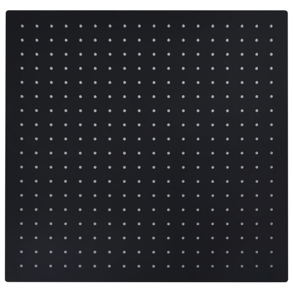 vidaXL Dešťová sprchová hlavice nerezová ocel 50x50 cm čtvercová černá