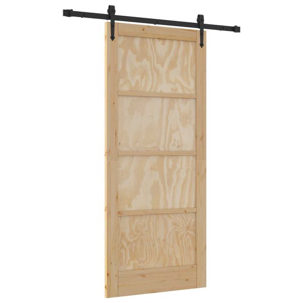vidaXL Posuvn&eacute; dveře ORKDAL Hněd&aacute; 86 x 198,5 cm Masivn&iacute; borov&eacute; dřevo