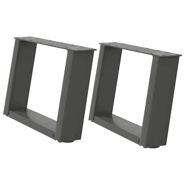 vidaXL Nohy konferenčn&iacute;ho stolku ve tvaru U 2 ks antracitov&eacute; 40 x (30-31) cm ocelov&eacute;