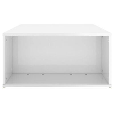 vidaXL Konferenční stolek bílý vysoký lesk 90 x 67 x 33 cm dřevotříska