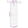 vidaXL Posuvn&eacute; dveře s kov&aacute;n&iacute;m 70 x 210 cm masivn&iacute; borov&eacute; dřevo