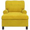 vidaXL Chaise Lounge s pol&scaron;t&aacute;řem Žlut&aacute; 91 x 157 x 91 cm samet