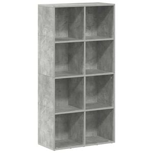 vidaXL Knihovna/př&iacute;born&iacute;k betonově &scaron;ed&aacute; 66x30x130 cm kompozitn&iacute; dřevo