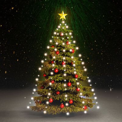 vidaXL Světelná síť na vánoční stromek 150 studených bílých LED 150 cm