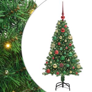 vidaXL Uměl&yacute; v&aacute;nočn&iacute; stromeček Zelen&aacute; 120 cm PVC, ocel a plast