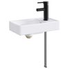 vidaXL Um&yacute;vadlo s bateri&iacute; a odpadem Matn&aacute; čern&aacute; 40,5 x 22,5 x 11,5 cm