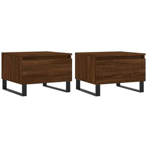 vidaXL Konferenčn&iacute; stolky 2 ks hněd&yacute; dub 50x46x35 cm kompozitn&iacute; dřevo