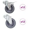 vidaXL 24 ks otočn&aacute; kolečka s otvorem pro &scaron;roub 75 mm