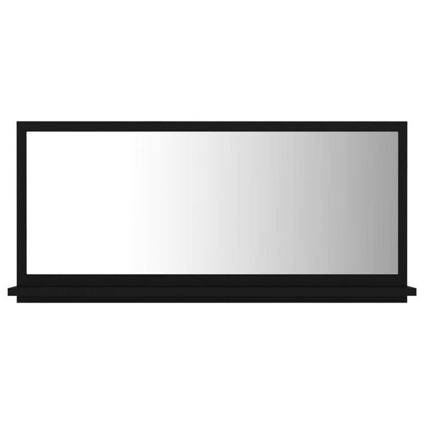 vidaXL Koupelnov&eacute; zrcadlo čern&eacute; 80 x 10,5 x 37 cm dřevotř&iacute;ska