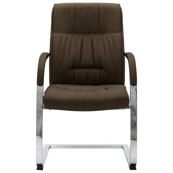 vidaXL Konzolov&aacute; kancel&aacute;řsk&aacute; židle hněd&aacute; textil