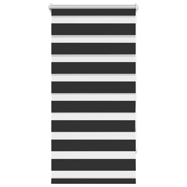 vidaXL Zebrov&aacute; roleta 80,9 x 150 cm &Scaron;&iacute;řka l&aacute;tky 76,7 cm čern&aacute;