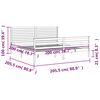vidaXL R&aacute;m postele s čelem 200 x 200 cm masivn&iacute; dřevo