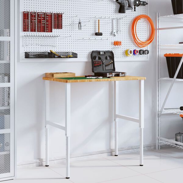 vidaXL Pracovn&iacute; stůl světle hněd&yacute; 100x60x(71,5&ndash;98) cm dub obd&eacute;ln&iacute;kov&yacute;