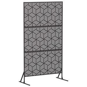 vidaXL Obrazovka pro soukrom&iacute; 100 x 50 x 180 cm Ocel Čern&aacute;