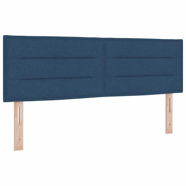 vidaXL Postel s boxspringem s matrac&iacute; Modr&aacute; 200 x 140 cm Polyester