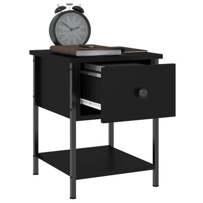 vidaXL Noční stolek černý 34 x 35,5 x 45 cm kompozitní dřevo