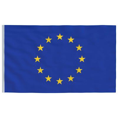 vidaXL Vlajka Evropské unie a stožár 5,55 m hliník