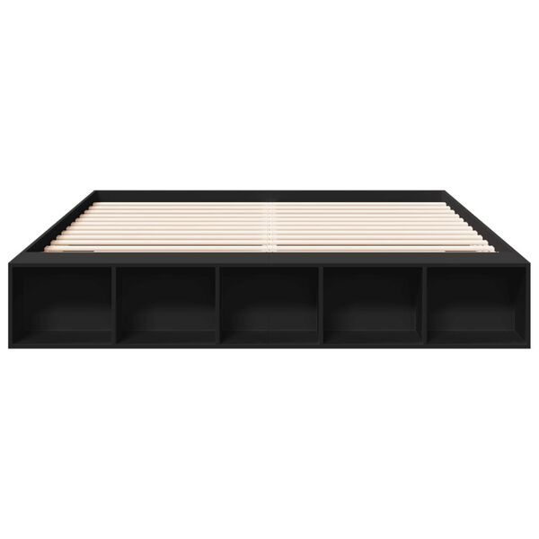 vidaXL R&aacute;m postele čern&yacute; 180 x 200 cm kompozitn&iacute; dřevo