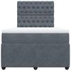 vidaXL Box spring postel s matrac&iacute; tmavě &scaron;ed&aacute; 120 x 200 cm samet