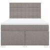 vidaXL Box spring postel s matrac&iacute; taupe 140x200 cm textil