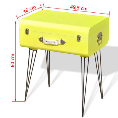 vidaXL Odkládací skříňka 49,5 x 36 x 60 cm žlutá
