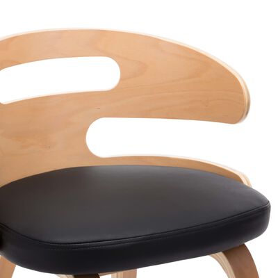 vidaXL Jídelní židle 4 ks černé ohýbané dřevo a umělá kůže