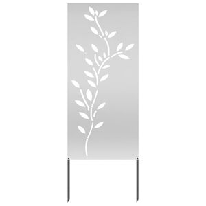 vidaXL Soukrom&iacute; na zahradě Stř&iacute;brn&aacute; 50 x 140 cm Pozinkovan&aacute; ocel