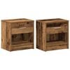 vidaXL Nočn&iacute; stolky 2 ks se z&aacute;suvkou old wood 39 x 28 x 41 cm