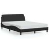 vidaXL R&aacute;m postele Dover čern&yacute; 137 x 190 cm uměl&aacute; kůže