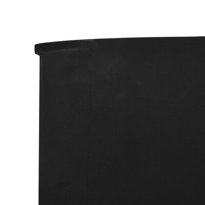 vidaXL 5dílná zástěna proti větru textil 600 x 160 cm černá