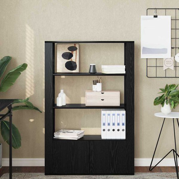 vidaXL Serv&iacute;rovac&iacute; skř&iacute;ň Čern&yacute; dub 30 x 80 x 119,5 cm Kompozitn&iacute; dřevo