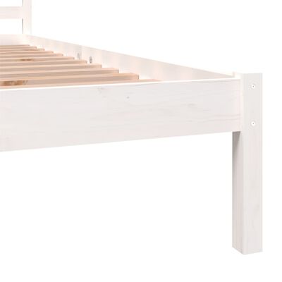 vidaXL Rám postele masivní borovice 75 x 190 cm bílý Small Single