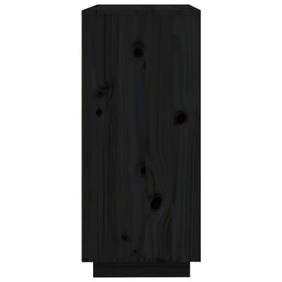 vidaXL Příborník černý 60x35x80 cm masivní borové dřevo