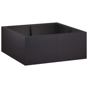 vidaXL Opěrn&aacute; zeď 4 ks 100 x 100 x 30 cm Ocel Čern&aacute;