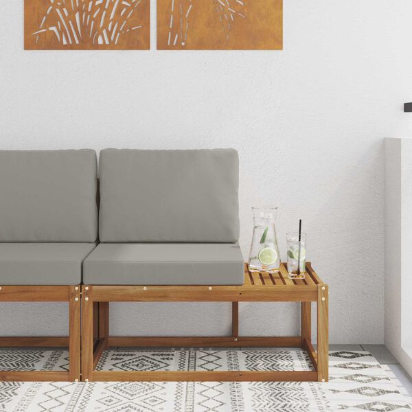 vidaXL Venkovn&iacute; koncov&aacute; pohovka s pol&scaron;t&aacute;řem Př&iacute;rodn&iacute; 91 x 63 x 73 cm