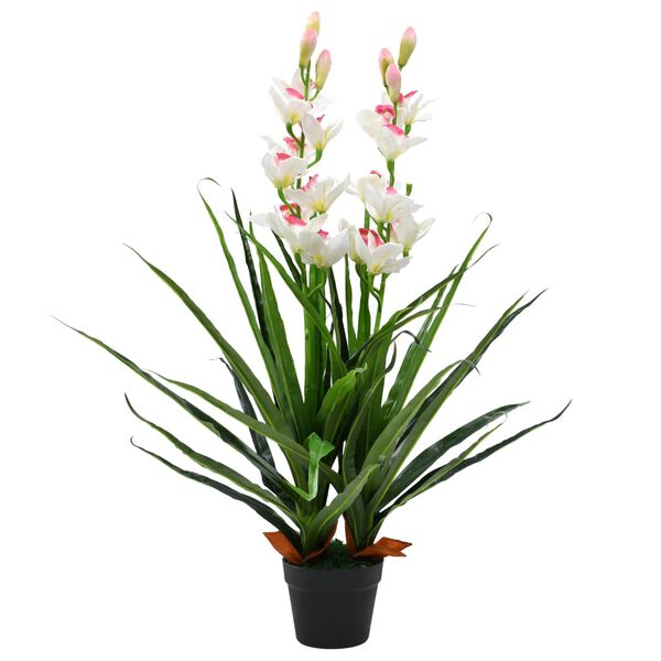 vidaXL Umělá rostlina orchidej člunatec s květináčem 100 cm
