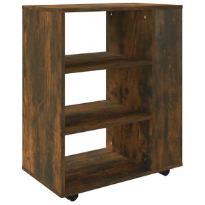 vidaXL Skř&iacute;ňka na kolečk&aacute;ch kouřov&yacute; dub 60x35x75 cm kompozitn&iacute; dřevo