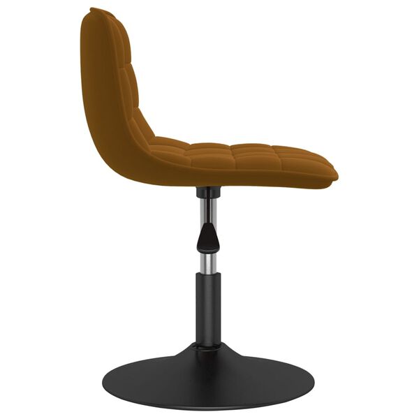 vidaXL Otočn&eacute; j&iacute;deln&iacute; židle 4 ks hněd&eacute; samet