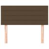 vidaXL Čelo postele tmavě hněd&eacute; 100x5x78/88 cm textil