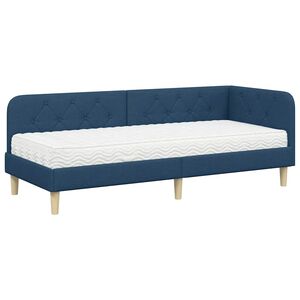 vidaXL Rohov&yacute; r&aacute;m postele Modr&aacute; 80 x 200 cm textil