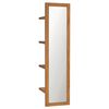 vidaXL N&aacute;stěnn&eacute; zrcadlo s poličkami 30 x 30 x 120 cm masivn&iacute; teak