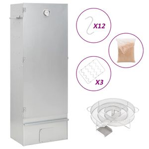 vidaXL Grilovac&iacute; trouba / ud&iacute;rna s gener&aacute;torem kouře pozinkovan&aacute; ocel